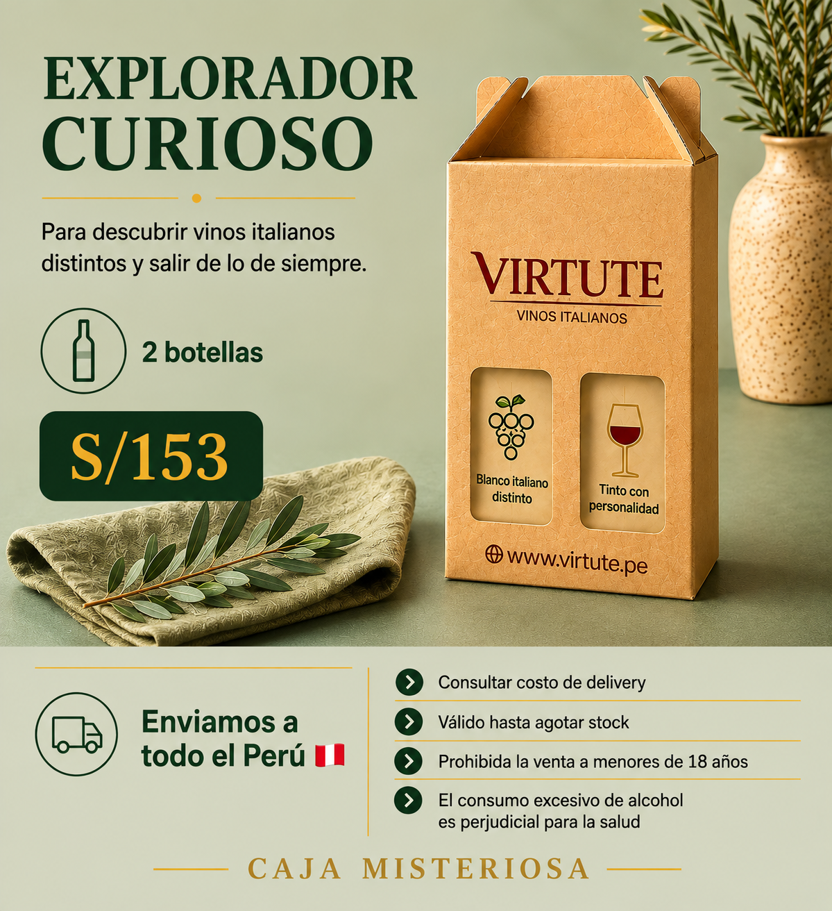 Caja Misteriosa Curioso – 2 botellas