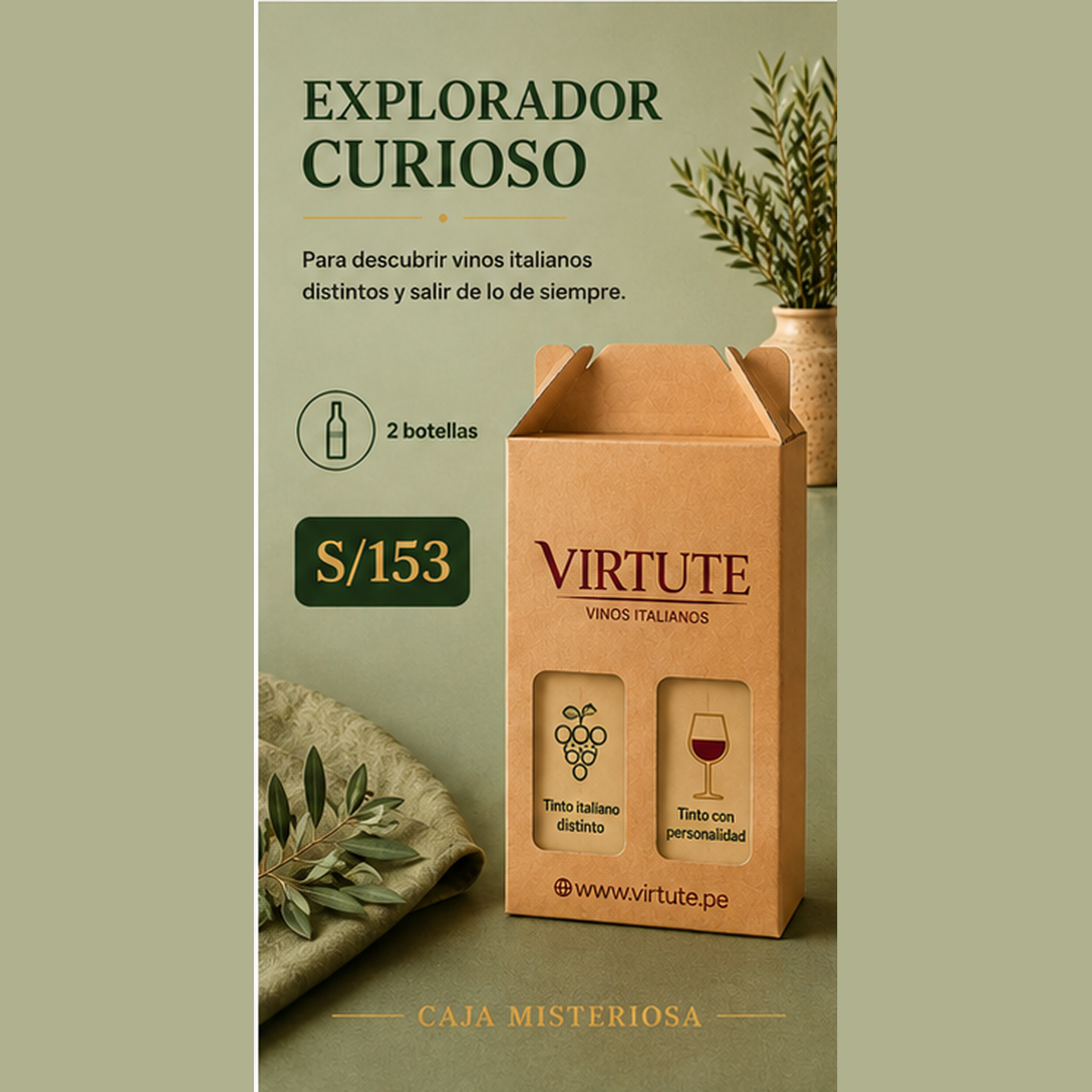 Caja Misteriosa Curioso – 2 botellas