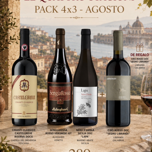LE QUATTRO STAGIONI - PACK 4X3 DE AGOSTO 2026
